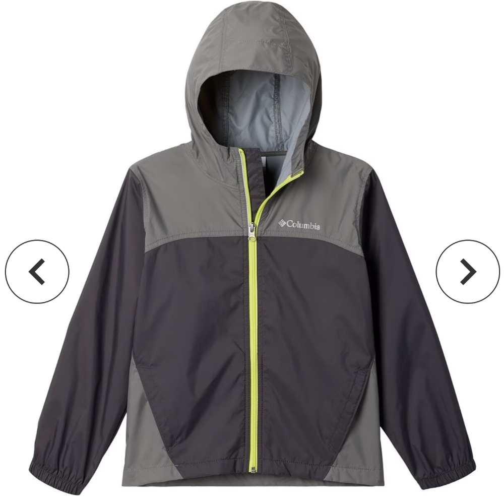 Like new Columbia boys rain and wind jacket size L 14-16